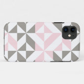 Coques Case-Mate iPhone ZigZag géométrique rose et argent (Dos (Horizontal))