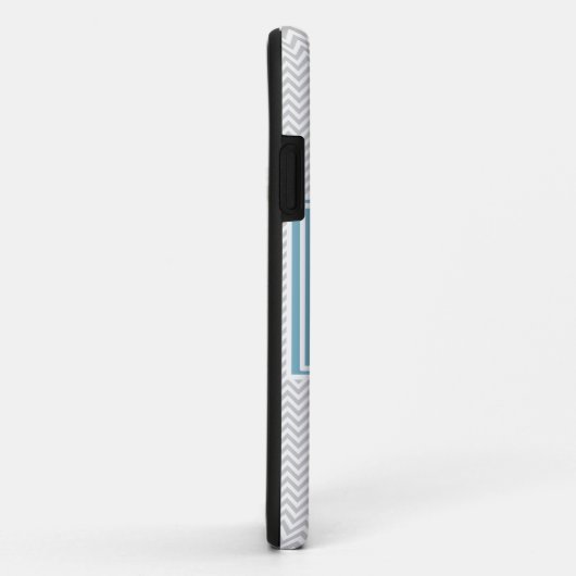 Coques Case-Mate iPhone ZigZag gris simple (Dos/Droite)