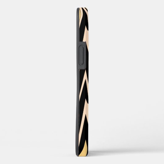 Coques Case-Mate iPhone Zigzag jaune et noir Abstrait Chevron (Verso / Droite)
