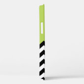 Coques Case-Mate iPhone Zigzag noir et blanc, Chevron, Vert, Votre nom (Verso / Droite)