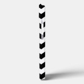 Coques Case-Mate iPhone Zigzag noir et blanc horizontal (Verso / Gauche)
