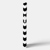 Coques Case-Mate iPhone Zigzag noir et blanc horizontal (Verso / Droite)