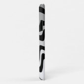 Coques Case-Mate iPhone Zigzag noir, gris et blanc (Dos/Droite)