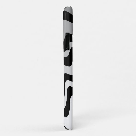Coques Case-Mate iPhone Zigzag noir, gris et blanc (Dos/Droite)