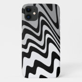Coques Case-Mate iPhone Zigzag noir, gris et blanc (Dos)