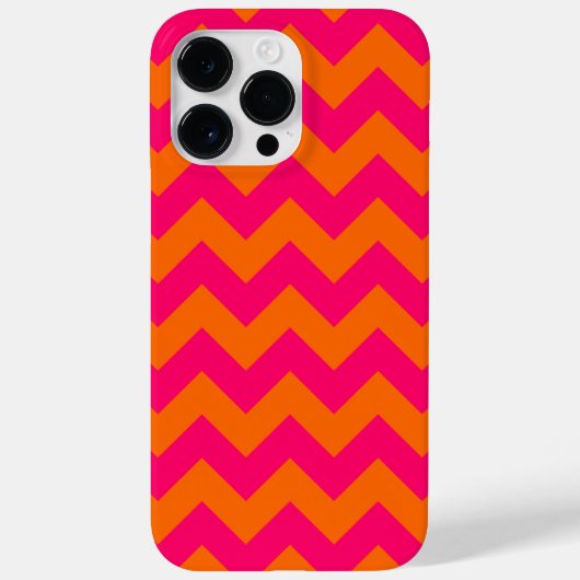 Coques Case-Mate iPhone Zigzag orange et rose (Verso)