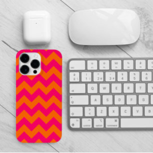Coque Pour Pour iPhone 14 Pro Max Zigzag orange et rose