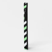 Coques Case-Mate iPhone Zigzag patroon (zwart, groen, wit) (Dos/Gauche)