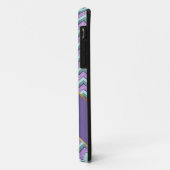 Coques Case-Mate iPhone ZigZag turquoise et Améthyste (Dos/Gauche)