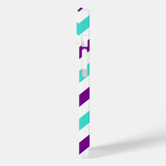 Coques Case-Mate iPhone Zigzag turquoise et violette (Verso / Gauche)