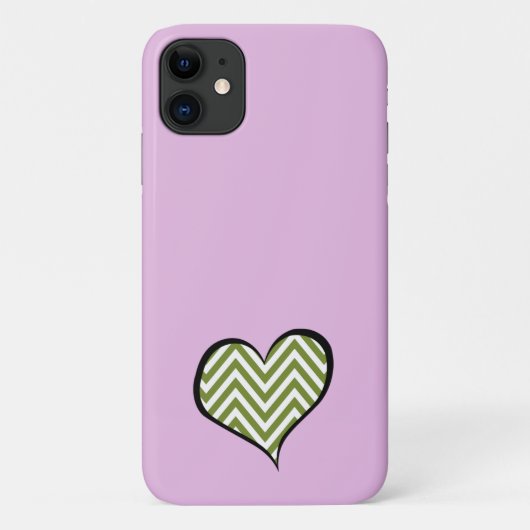 Coques Case-Mate iPhone Zigzag vert, Chevron vert, Motif d'onde, Coeur (Dos)