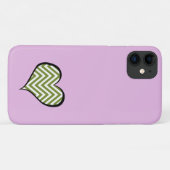 Coques Case-Mate iPhone Zigzag vert, Chevron vert, Motif d'onde, Coeur (Dos (Horizontal))