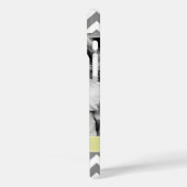 Coques Case-Mate iPhone Zigzags gris et vert Photo personnalisée (Verso / Gauche)