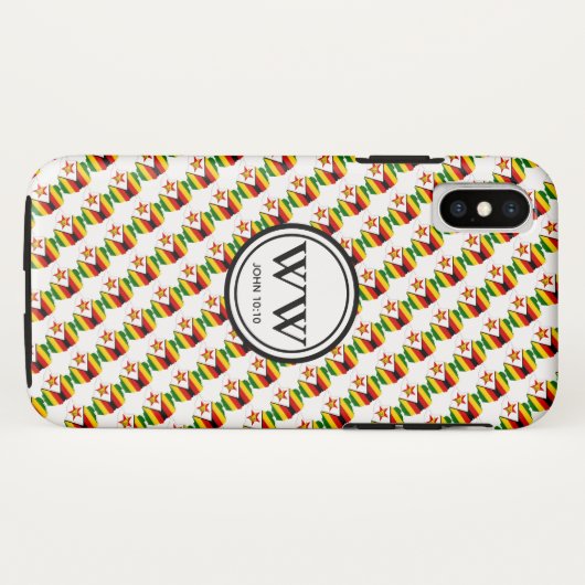 Coques Case-Mate iPhone ZIMBABWE Monogram Christian (Dos (Horizontal))