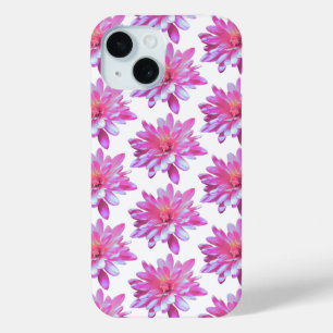 Coque Pour iPhone 15 Zinnia rose, marguerite rose, joli motif floral