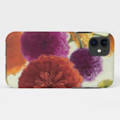 Coques Case-Mate iPhone Zinnias purs de palette (Dos (Horizontal))