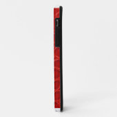 Coques Case-Mate iPhone Zip It Up - Trompe L'Oeil crocodile rouge (Dos/Gauche)