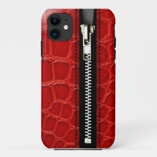 Case-Mate iPhone Case Zip It Up - Trompe L'Oeil crocodile rouge