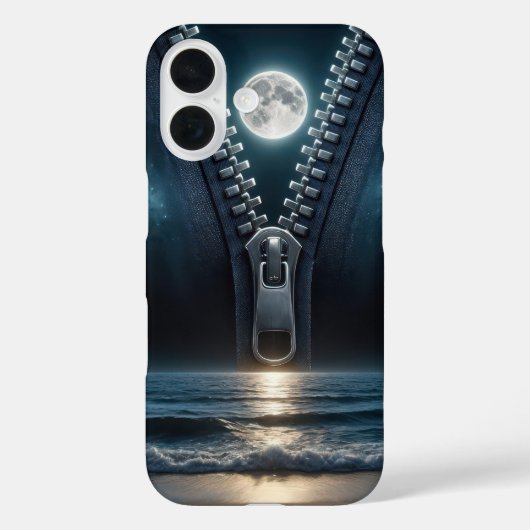 Coques Case-Mate iPhone Zipper Dézippant Le Lune (Verso)