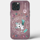 Coques Case-Mate iPhone Zodiac Taurus Cute Chat Roue Planète Astrologie (Verso)