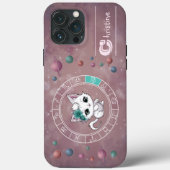 Coques Case-Mate iPhone Zodiac Virgo Cute Chat Roue Planète Astrologie (Verso)