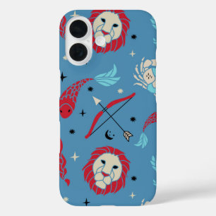 Coques iPhone 16 Zodiaque bleu gras