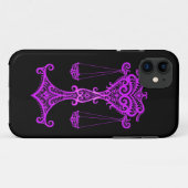 Coques Case-Mate iPhone Zodiaque pourpre complexe de Balance sur le noir (Dos (Horizontal))