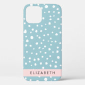 Coques Case-Mate iPhone Zones Dalmatiennes Bleues, Points Dalmatiens, Votr (Verso)