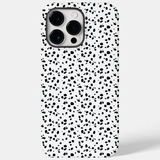 Coques Case-Mate iPhone Zones Dalmatiennes Imprimer Motif Noir Et Blanc (Verso)