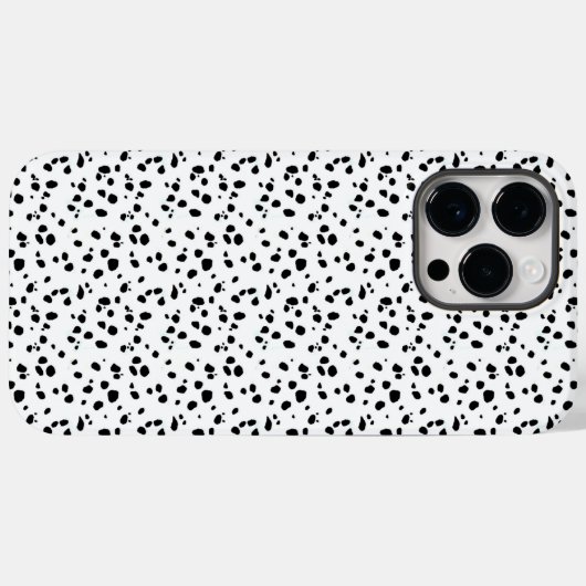 Coques Case-Mate iPhone Zones Dalmatiennes Imprimer Motif Noir Et Blanc (Verso (horizontal))