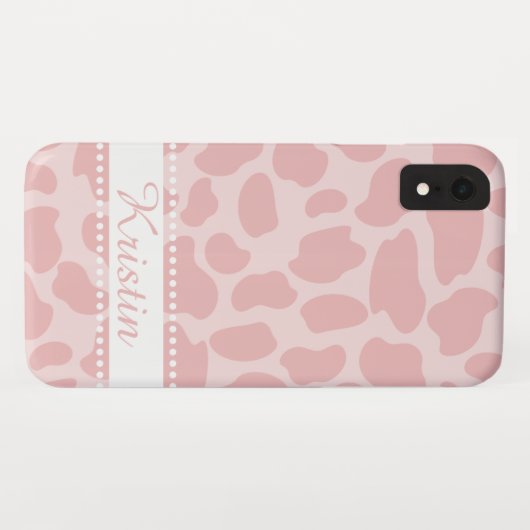 Coques Case-Mate iPhone Zones de girafe rose (Dos (Horizontal))