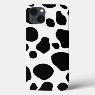 iPhone 13 Case Zones de vache blanches noires