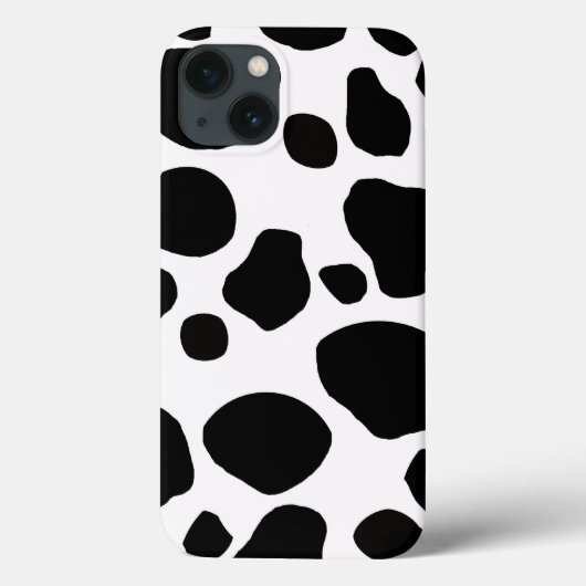 Coques Case-Mate iPhone Zones de vache blanches noires (Verso)
