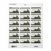 Coques classiques Crème noire - Étiquettes d'adres (Feuille entière)