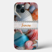 Coques couleur 3D Sea, cadre diamant personnalisé (Verso)