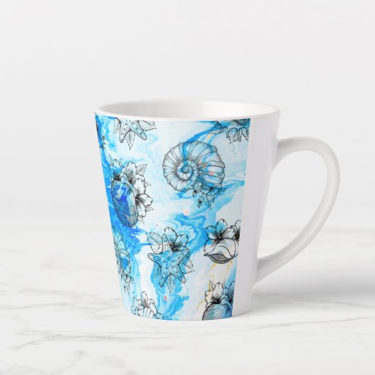Coques de mer Latte Mug (Droite)