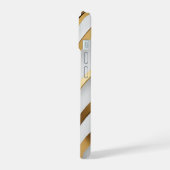Coques de téléphone Apple iPhone 15 à rayures doré (Côté gauche)