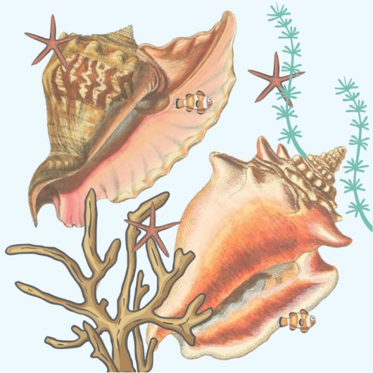 Coques Grasses de poisson Starfish, Stickers de vi (Devant)