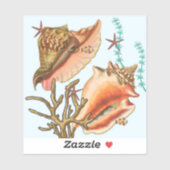 Coques Grasses de poisson Starfish, Stickers de vi (Feuille)