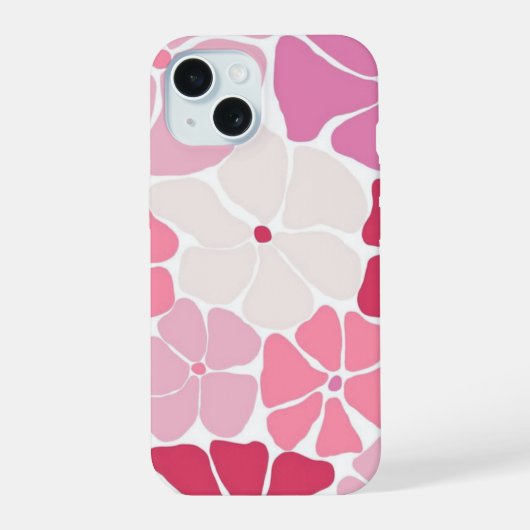 Coques iPhone 15 Fleurs Rose Pastel Esthétique Mig (Verso)