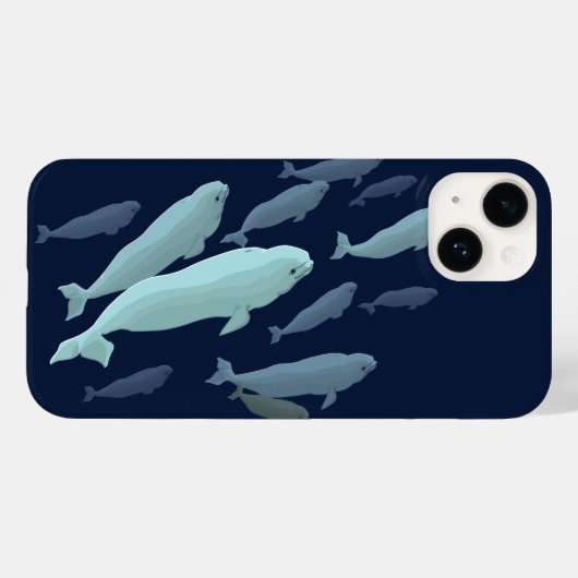 Coques iPhone Baleine Beluga Étui pour Smartphone  (Verso (horizontal))