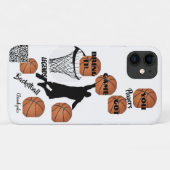 Coques iphone de basket-ball (Dos (Horizontal))