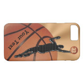 Coques iphone de basket-ball avec NOM, NUMBER (Dos (Horizontal))