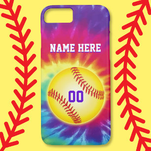 Coques iphone de softball personnalisés avec votre
