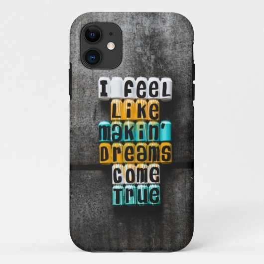 Coques iphone de texte gris et jaune (Dos)