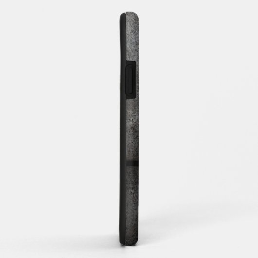 Coques iphone de texte gris et jaune (Dos/Droite)