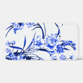 Coques iphone d'images bleu et blanc (Verso (horizontal))