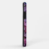 Coques iphone monogrammes de feuillage violet et r (Dos/Droite)