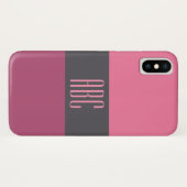 Coques monogrammes personnalisés Wide Stripes (Dos (Horizontal))