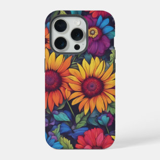 Coques pour iPhone 15 Pro - Tournesol Floral Abstr
